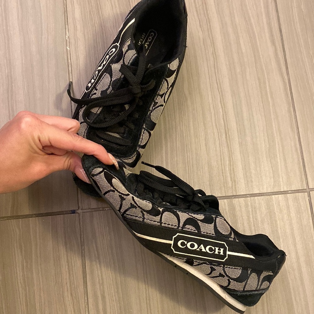 Coach black and white sneakers size 6.5